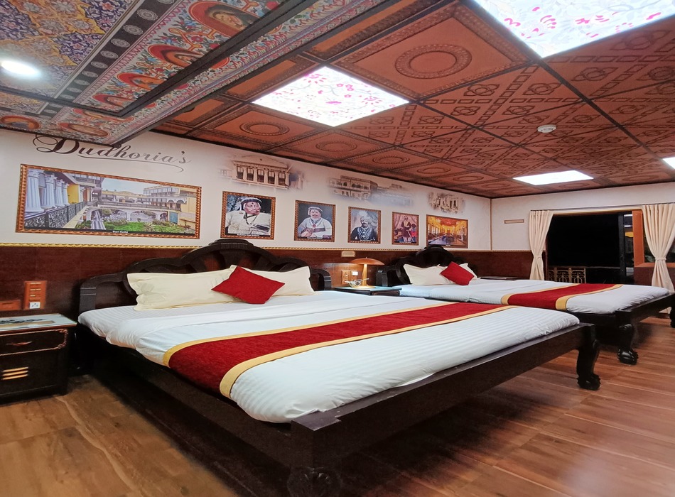 Featured image of the Dudhoria Room showcasing luxurious heritage interiors at House of Sheherwali, Azimganj
