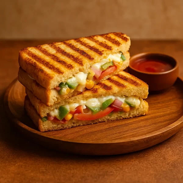 Grilled Veg Cheese Sandwich