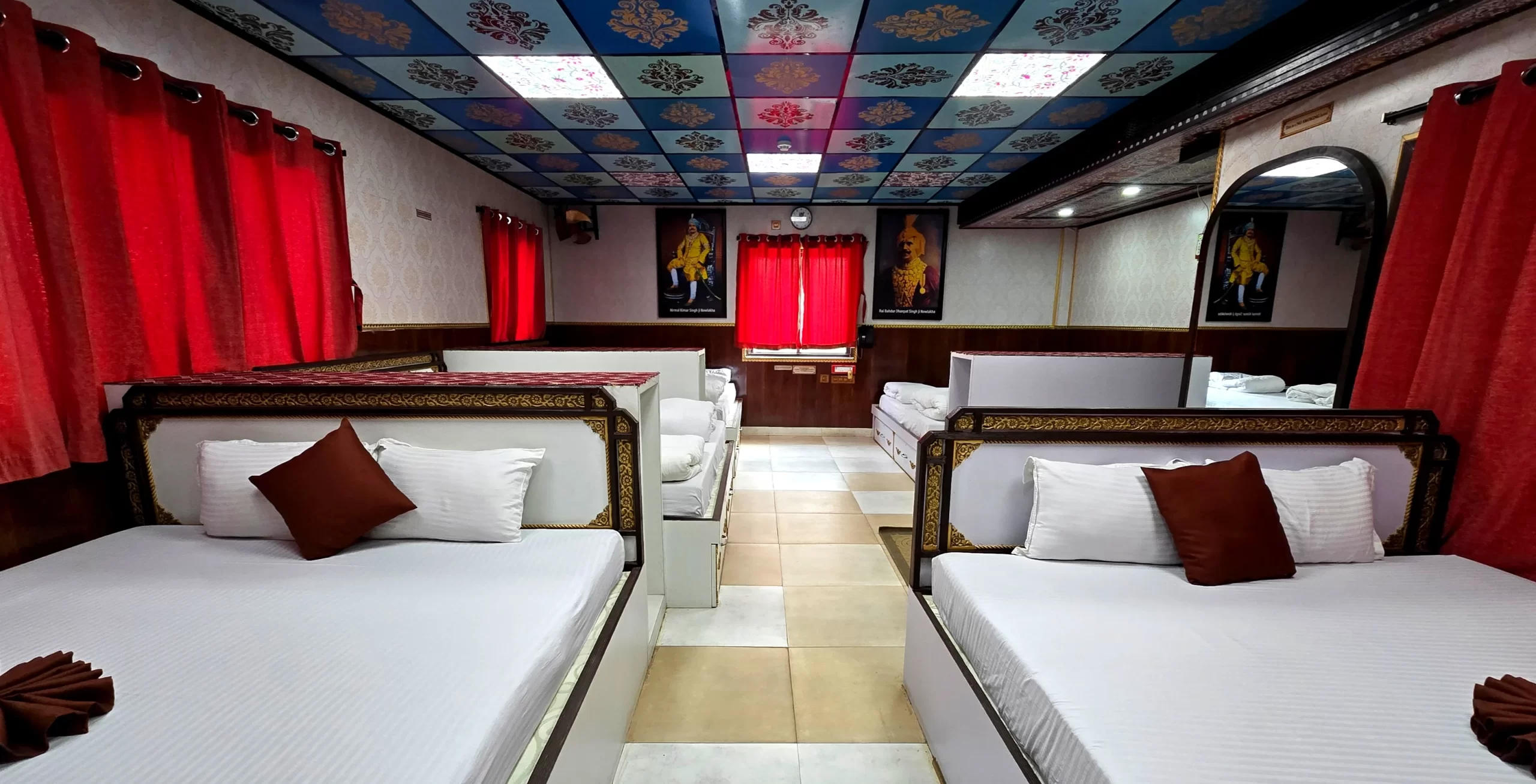 Spacious interior of Dhanpath Singh Family Room at House of Sheherwali, Murshidabad