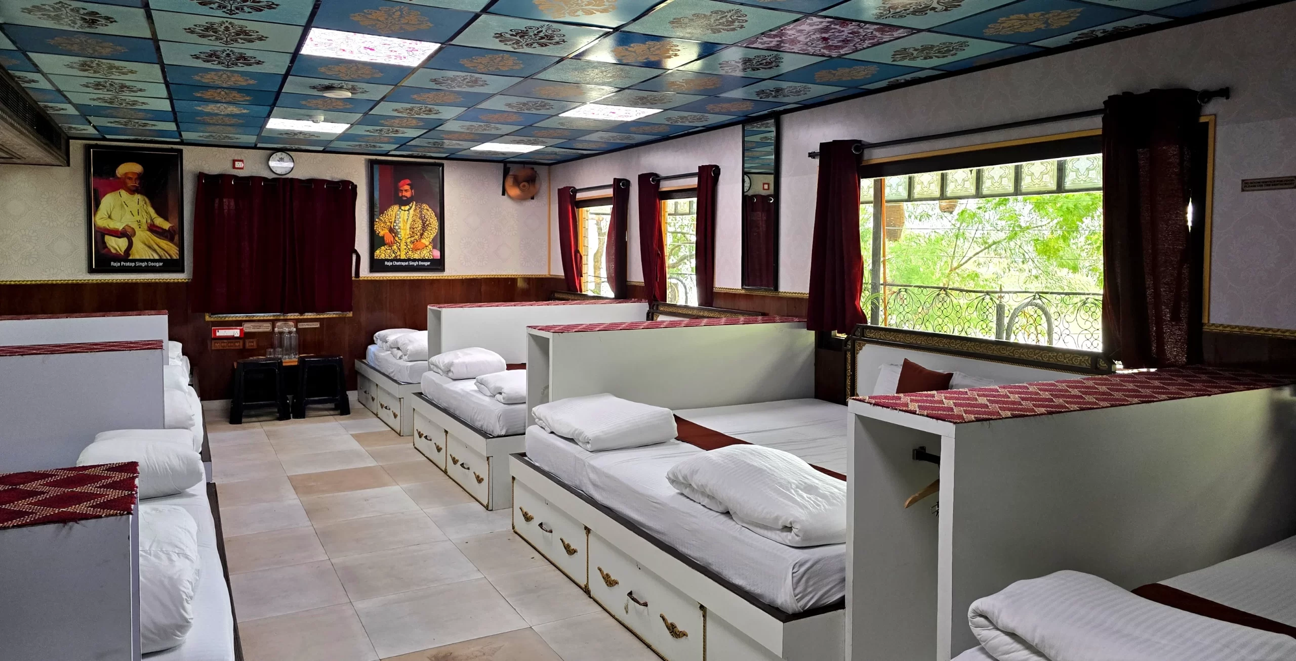 Group stay ambience inside Raja Pratap Family Room at House of Sheherwali, Murshidabad