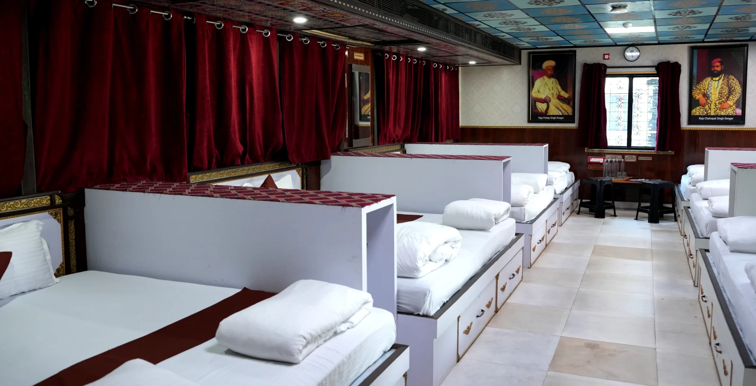 Spacious interior of Raja Pratap Family Room at House of Sheherwali, Murshidabad