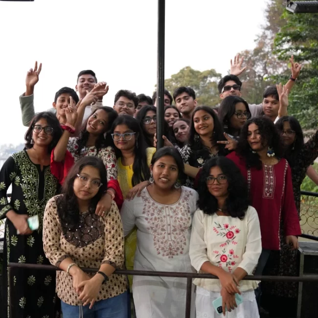 Students enjoying a Bhagirathi River cruise during an educational tour in Murshidabad