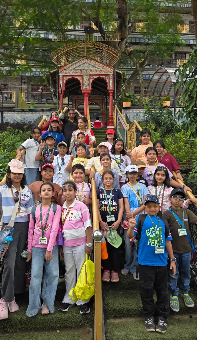 Students visiting Nashipur Rajbari during an educational heritage tour in Murshidabad